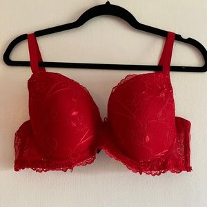 Red Lacy Bra
